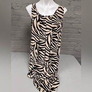White Stag Black and Cream Animal Print Top